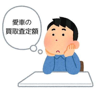 愛車の買取査定額のイラスト
